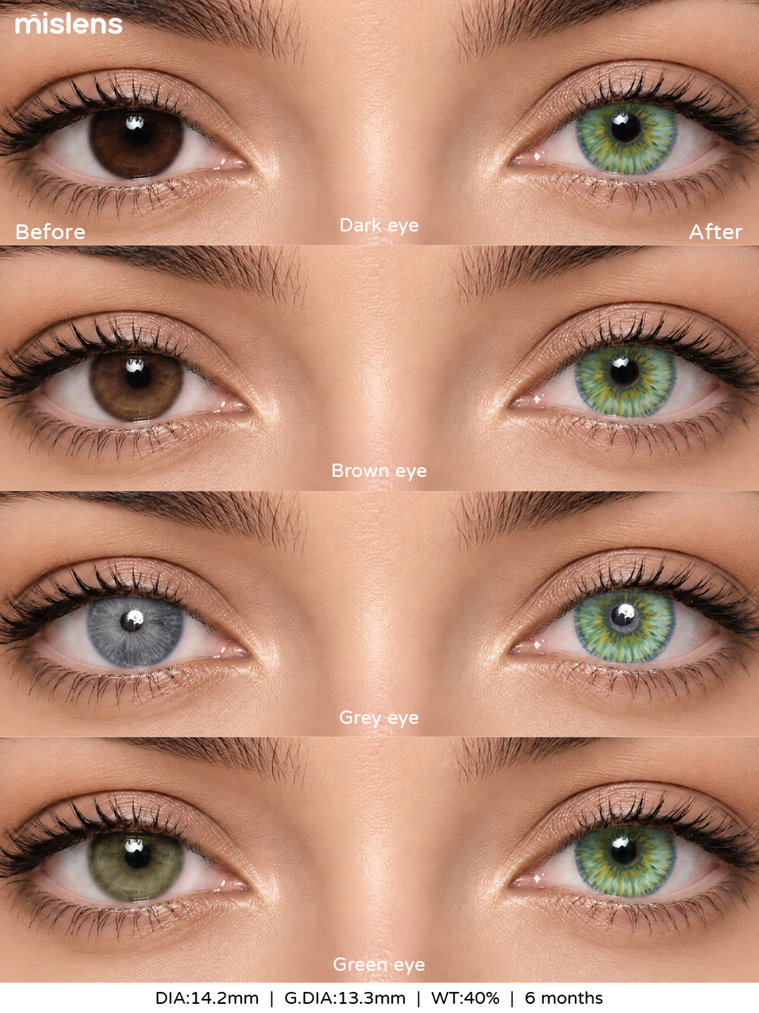 Mislens Rare Iris Green