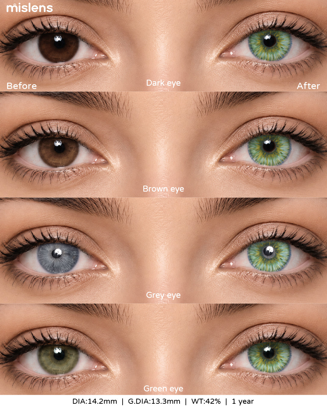 Mislens Vert Iris Rare