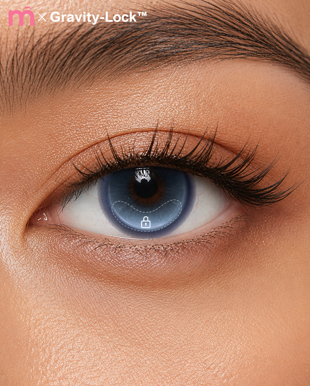 Lentilles de contact marron mislens test