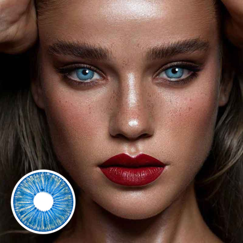 Lens-poem New York Pro Blue Colored Contact Lenses