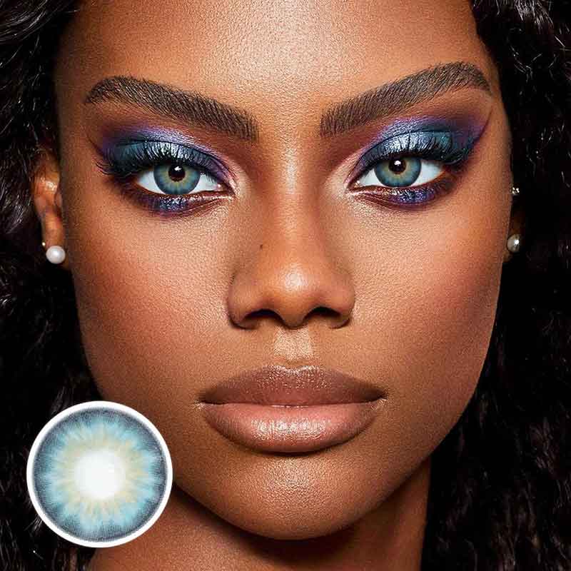 Lens-poem Kanami Blue Colored Contact Lenses