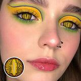 Lens-poem Lizard Eye Brown Contact Lenses