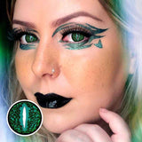 Lens-poem Lizard Eye Green Contact Lenses