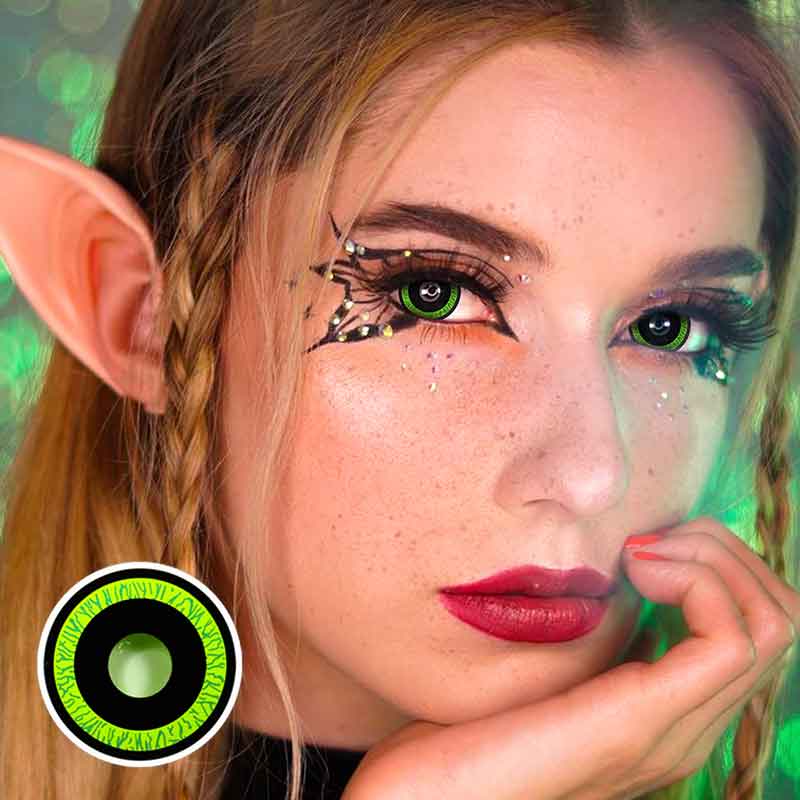 Lens-poem Nebulos Green Colored Contact Lenses