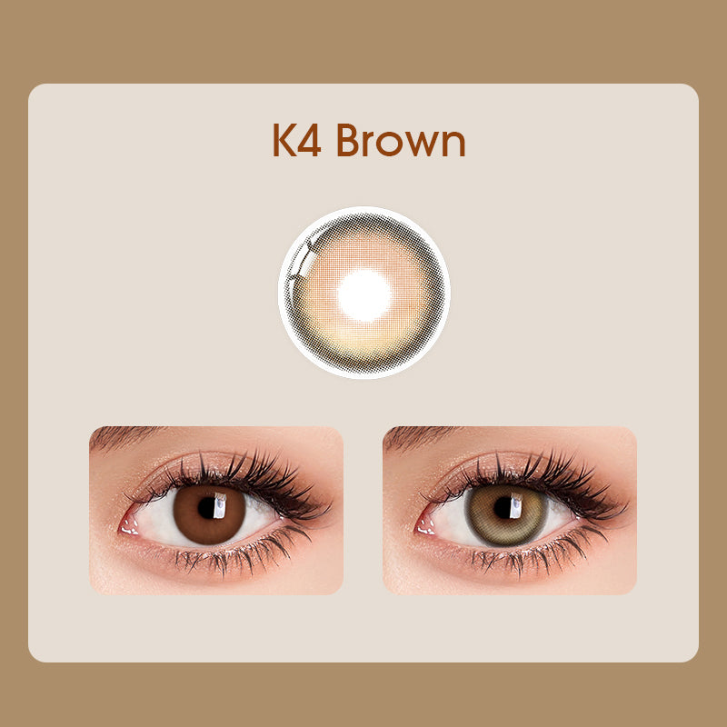 Lens-poem K4 Brown Colored Contact Lenses