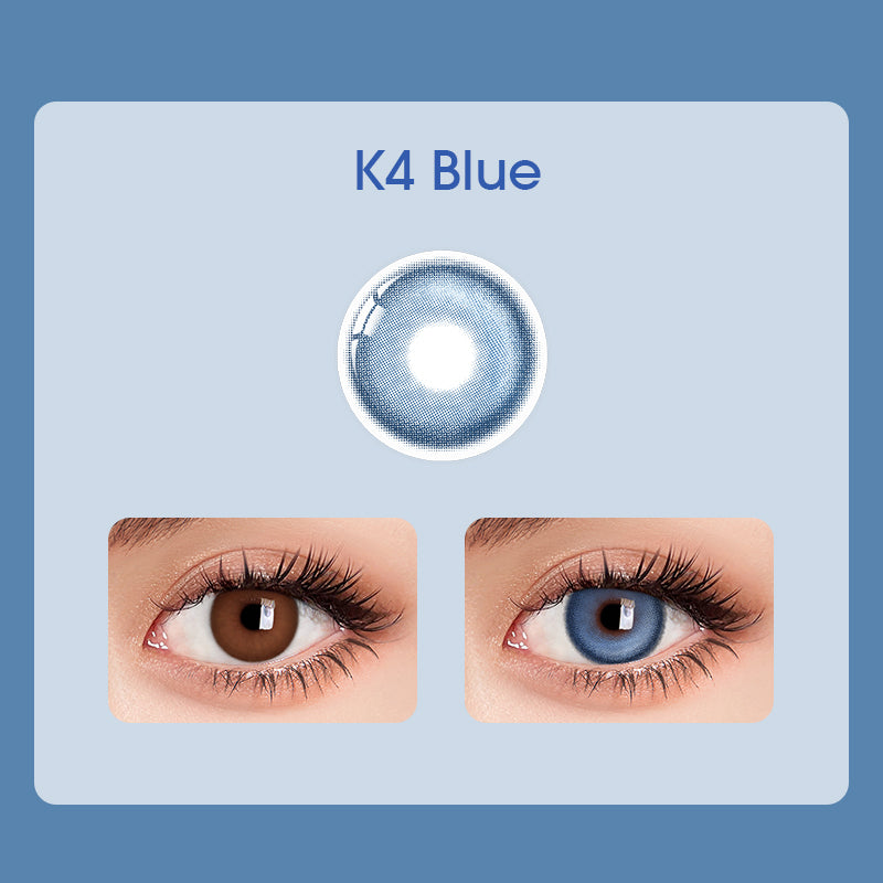 Lens-poem K4 Blue Colored Contact Lenses