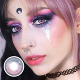 Lens-poem Girl Tears Pink Colored Contact Lenses