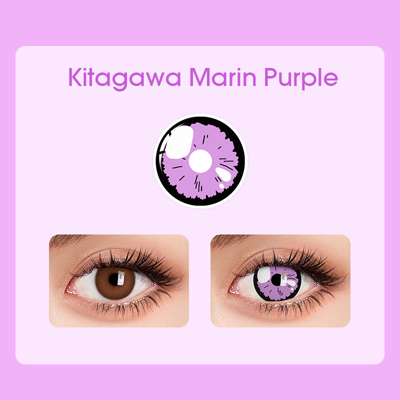 Lens-poem Kitagawa Marin Purple Cosplay Contact Lenses