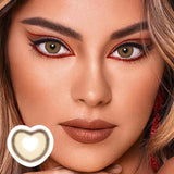 Lens-poem Heart Eyes Brown Colored Contact Lenses