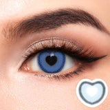 Lens-poem Heart Eyes Blue Colored Contact Lenses