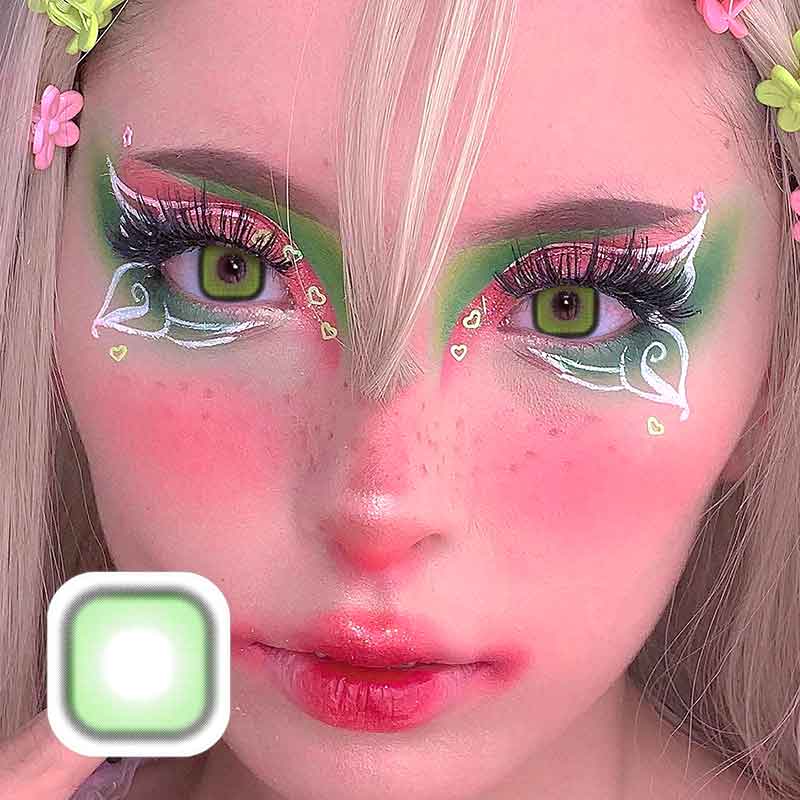 Lens-poem Square Mint Sugar Colored Contact Lenses