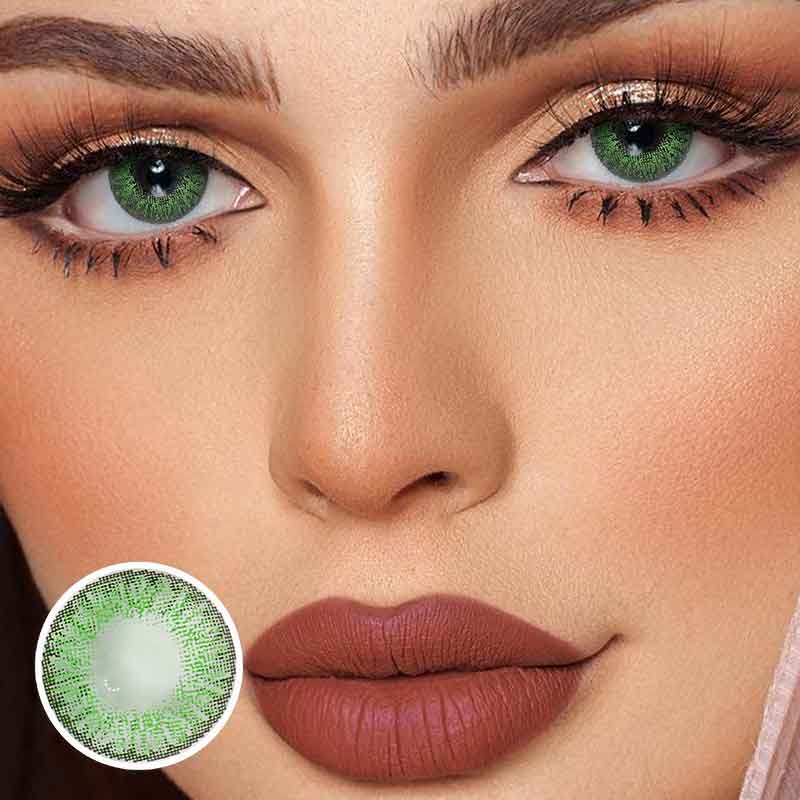 Lens-poem Three Tone Plus Gemstone Green Contact Lenses