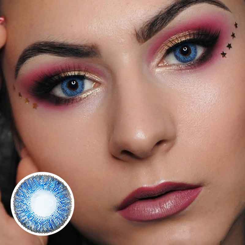 Lens-poem Three Tone Plus Brilliant Blue Contact Lenses