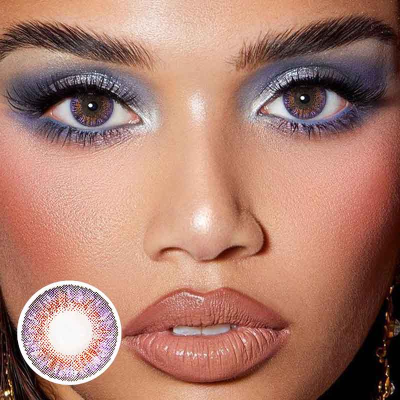 Lens-poem Three Tone Plus Amethyst Contact Lenses