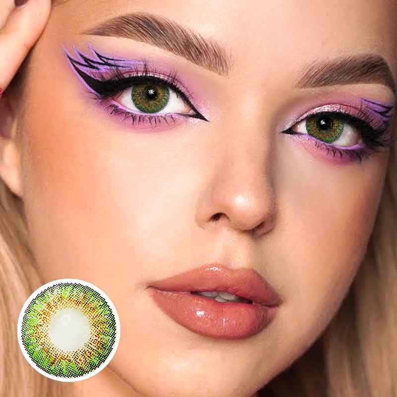 Lens-poem Three Tone Plus Green Contact Lenses
