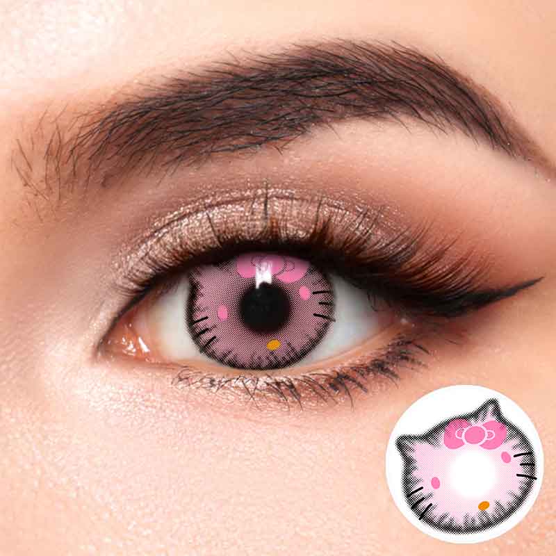 Lens-poem Kitty Pink Colored Contact Lenses