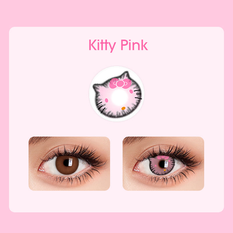 Lens-poem Kitty Pink Colored Contact Lenses