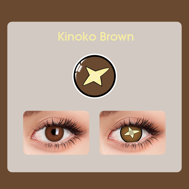 Lens-poem Kinoko Brown Contact Lenses