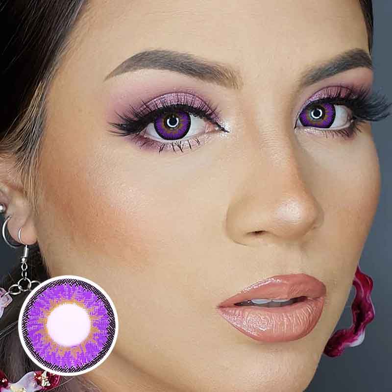 Lens-poem Iceball Purple Colored Contact Lenses