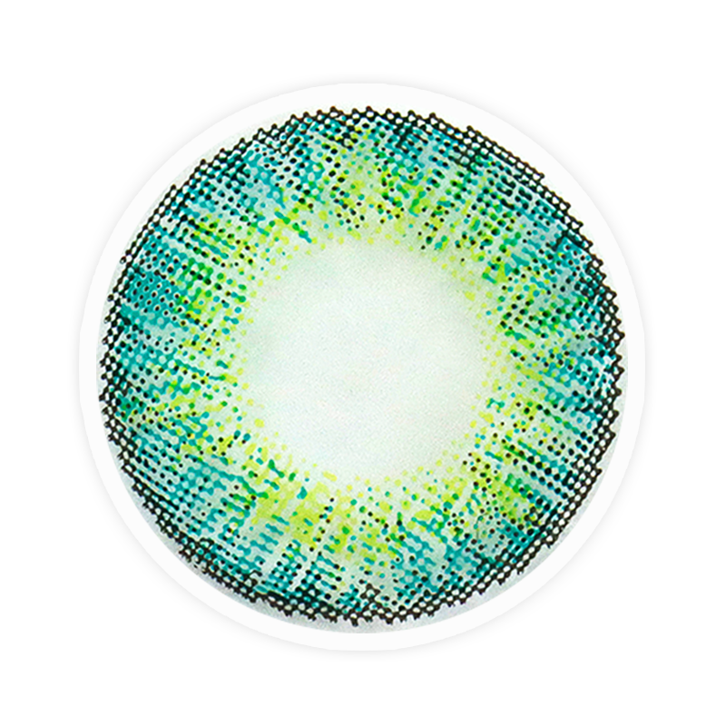 Lens-poem Three Tone Plus Turquoise Contact Lenses