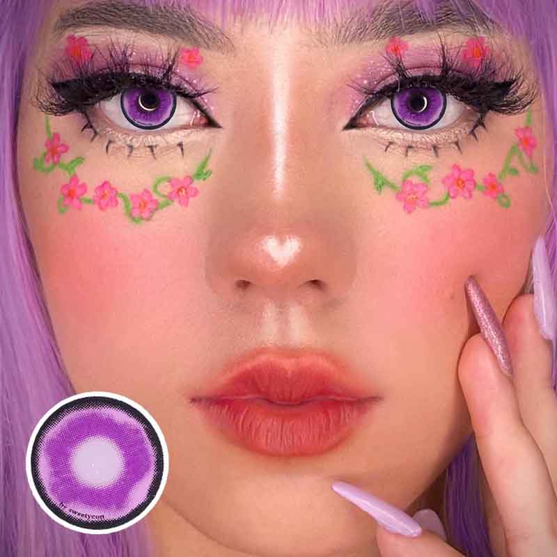 Lens-poem Platonic Violet Contact Lenses