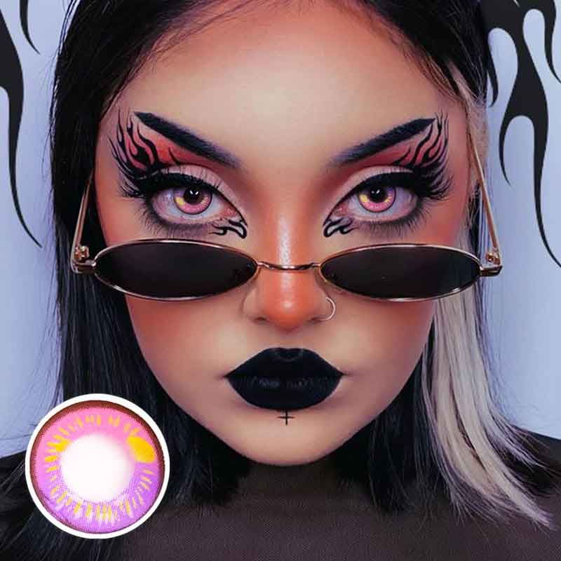 Lens-poem Anime Violet Colored Contact Lenses