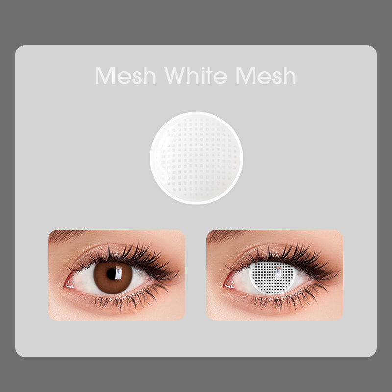 Lens-poem White Mesh Halloween Contact Lenses