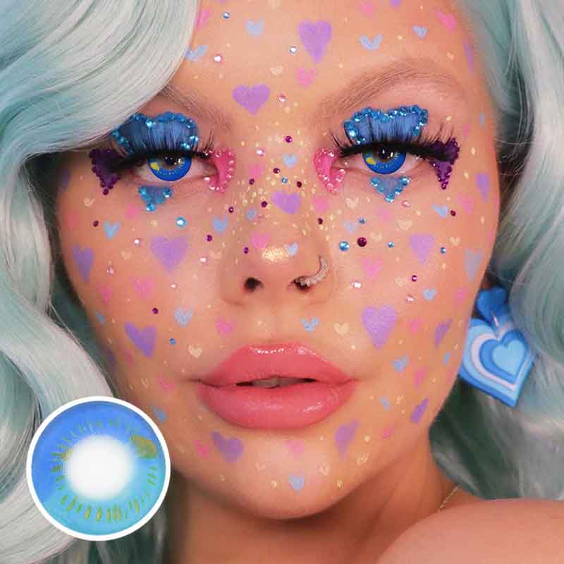 Lens-poem Anime Blue Colored Contact Lenses