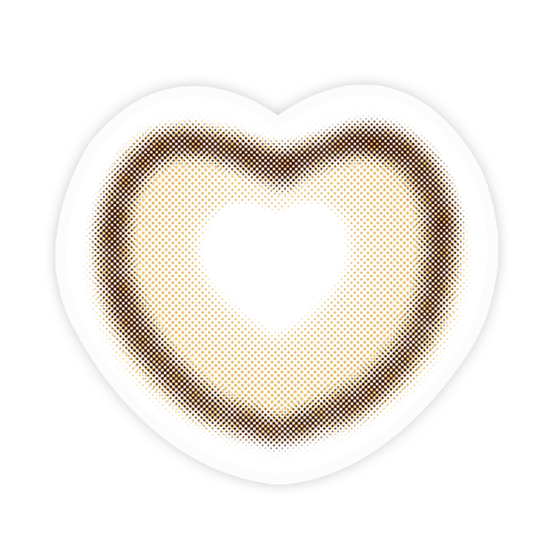 Lens-poem Heart Eyes Brown Colored Contact Lenses
