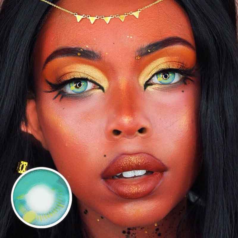 Lens-poem Anime Green Colored Contact Lenses
