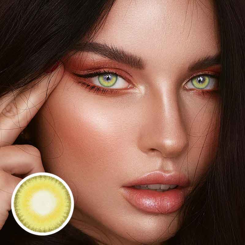 Lens-poem La Girl Green Colored Contact Lenses