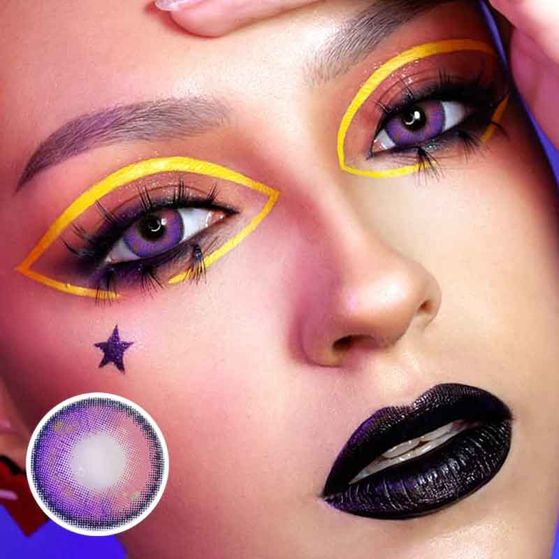 Lens-poem Cardcaptor Purple Colored Contact Lenses